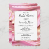 Silky Pink Gold Brautparty Einladung (Vorne/Hinten)