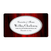 Silky Red Pearl H Wine Bottle Label (Vorne)