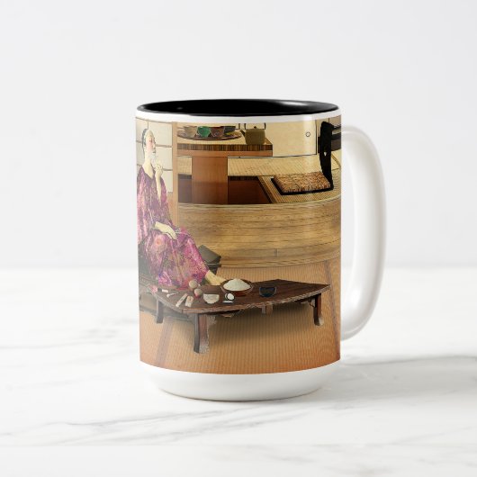 Silky Rice Powder Zweifarbige Tasse (VorderseiteRechts)