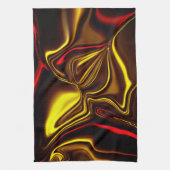 Silky-Striche in Rot und Gold mit dunklen Teilen Geschirrtuch (Vertikal)