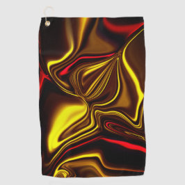 Silky-Striche in Rot und Gold mit dunklen Teilen Golfhandtuch