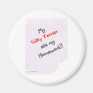 Silky Terrier Ate my Hausaufgaben - Magnet