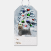 Silky Terrier Christmas Geschenkanhänger (Vorderseite)