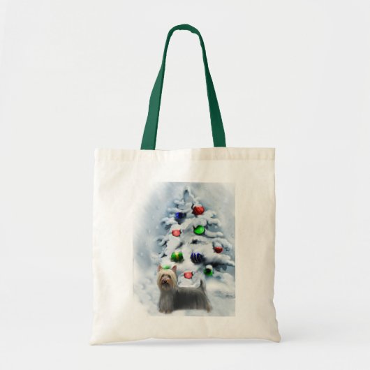 Silky Terrier Christmas Geschenke Tragetasche (Vorne)