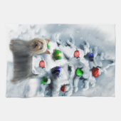 Silky Terrier Christmas Küchentuch (Horizontal)