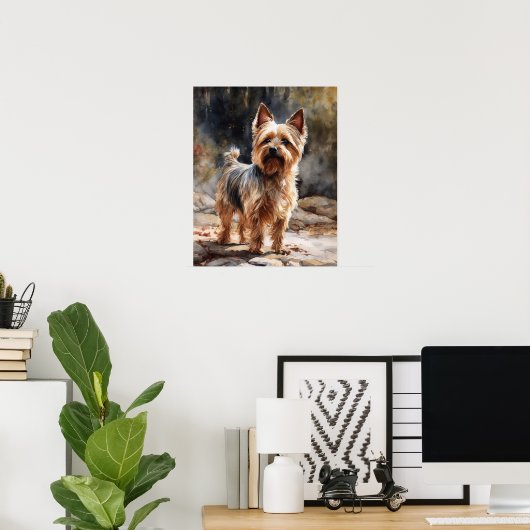 Silky Terrier Dog Art Print Poster (Heimbüro)