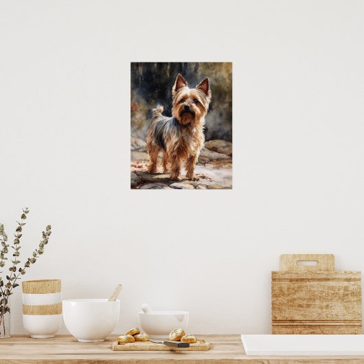 Silky Terrier Dog Art Print Poster (Küche)