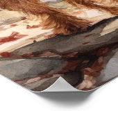 Silky Terrier Dog Art Print Poster (Ecke)