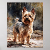 Silky Terrier Dog Art Print Poster (Vorne)
