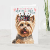 Silky Terrier Dog Queen Day Funny Birthday Karte (Vorderseite)