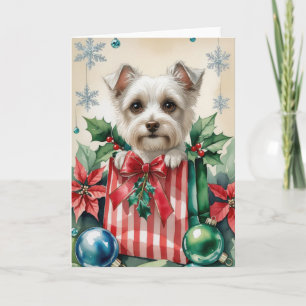 Silky Terrier Dog Weihnachtsgrußkarte Karte
