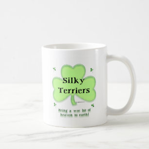 Silky Terrier Heaven, St Patrick's Day Terrier Kaffeetasse