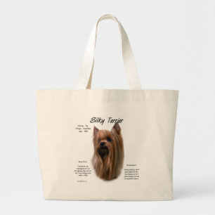 Silky Terrier History Design Jumbo Stoffbeutel