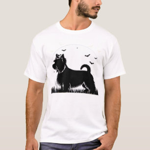 Silky Terrier Hund � Halloween Mond Silhouette Cla T-Shirt