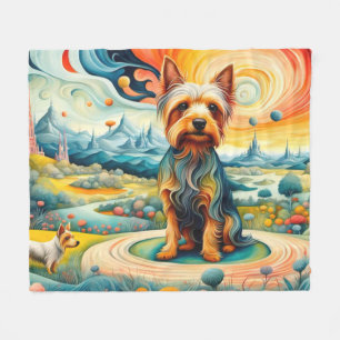 Silky Terrier im Garten der Irdischen Freuden Fleecedecke