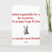 Silky Terrier ist unser Valentine Feiertagskarte (Rückseite)