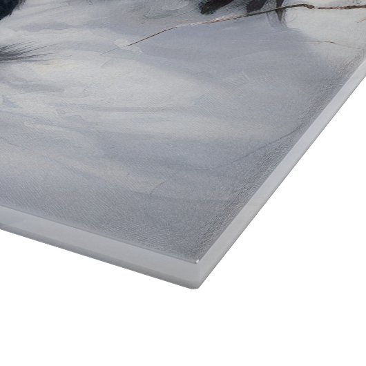 Silky Terrier lässt es Weihnachten schnee Schneidebrett (Ecke)