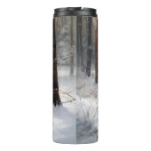 Silky Terrier lässt es Weihnachten schnee Thermosbecher (Rückseite)