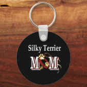 Silky Terrier MAMA Geschenke Schlüsselanhänger (Vorderseite)