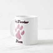 Silky Terrier Mama Rosa Pawprint Kaffeetasse (Vorderseite Links)