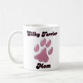 Silky Terrier Mama Rosa Pawprint Kaffeetasse (Links)