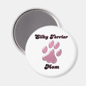 Silky Terrier Mama Rosa Pawprint - Magnet (Vorderseite/Rückseite)