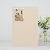 Silky Terrier Painting - Niedliche Original Dog Ar Briefpapier (Stehend Vorderseite)