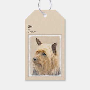 Silky Terrier Painting - Niedliche Original Dog Ar Geschenkanhänger