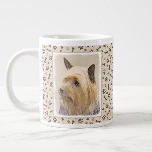 Silky Terrier Painting - Niedliche Original Dog Ar Jumbo-Tasse