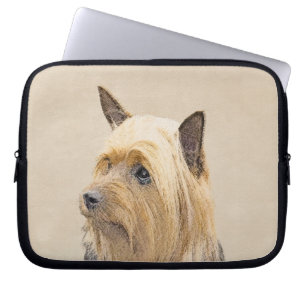 Silky Terrier Painting - Niedliche Original Dog Ar Laptopschutzhülle