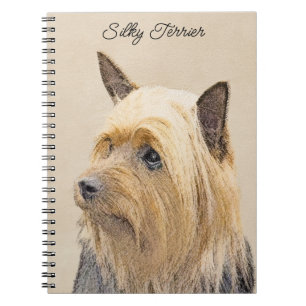 Silky Terrier Painting - Niedliche Original Dog Ar Notizblock