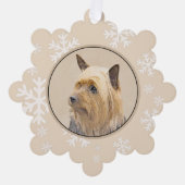 Silky Terrier Painting - Niedliche Original Dog Ar Ornament Karte (Vorderseite)