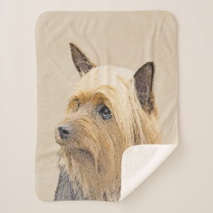 Silky Terrier Painting - Niedliche Original Dog Ar Sherpadecke