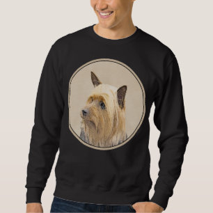 Silky Terrier Painting - Niedliche Original Dog Ar Sweatshirt