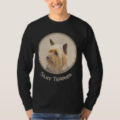 Silky Terrier Painting - Niedliche Original Dog Ar T-Shirt (Vorderseite)