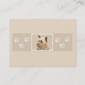 Silky Terrier Painting - Niedliche Original Dog Ar Visitenkarte (Rückseite)