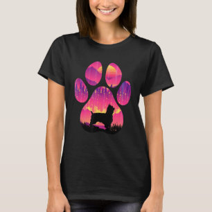 Silky Terrier Paw Mama Vater Dog Damen Männer T-Shirt