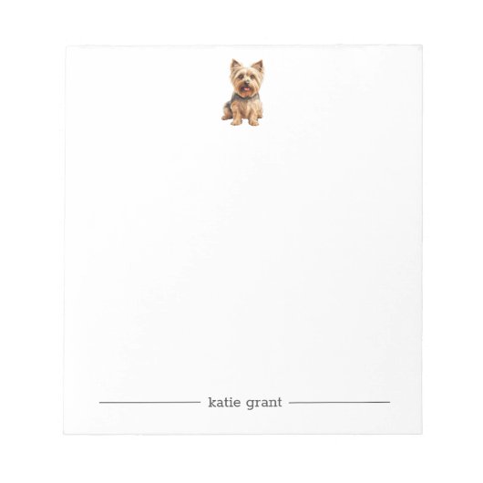 Silky Terrier Personalisiert Notepad Notizblock (Vorderseite)