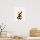 Silky Terrier Personalisiert Print Poster (Küche)