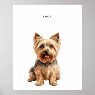 Silky Terrier Personalisiert Print Poster