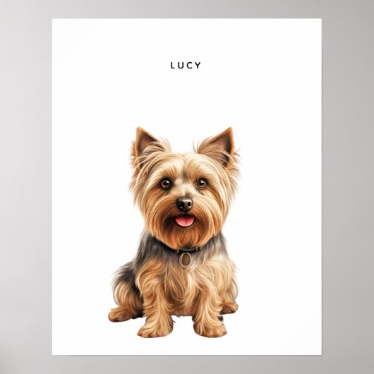 Silky Terrier Personalisiert Print Poster (Vorne)
