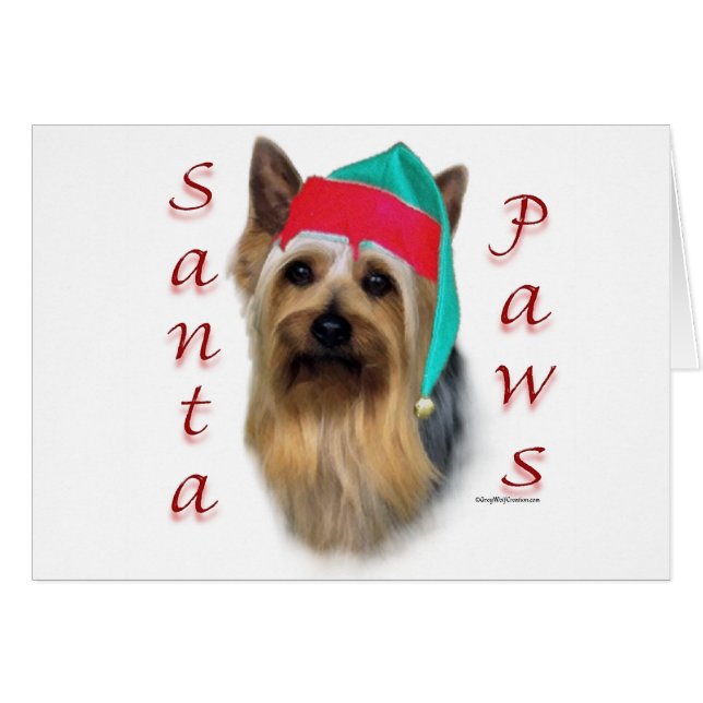 Silky Terrier Santa Paws (Vorderseite (Horizontal))