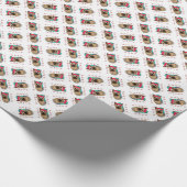Silky Terrier Santa Paws Geschenkpapier (Ecke)