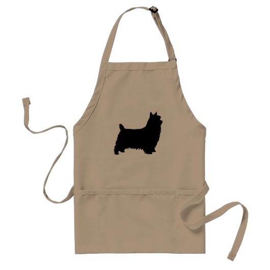 Silky Terrier Silhouette Schürze (Vorne)