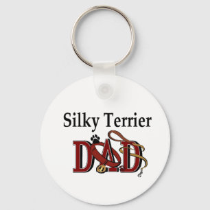 Silky Terrier Vater Geschenke Schlüsselanhänger