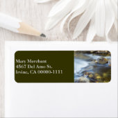 Silky Water 4 Dark Green Address Label (Insitu)