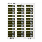 Silky Water 4 Dark Green Address Label (Vorne)