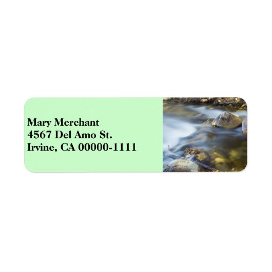 Silky Water 4 Green Address Label (Vorne)