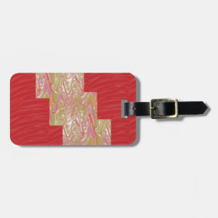 SILKY Waves n Elegantes rotes Gewebe Print - NIEDR Gepäckanhänger