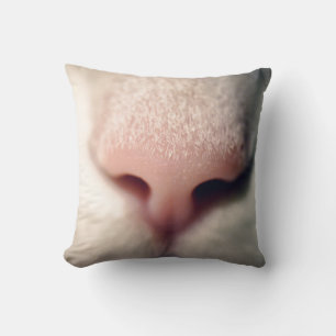 Silky White Kitty Pillow Kissen